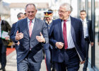 Innenminister Joachim Herrmann und österreichischer Amtskollege Gerhard Karner unterwegs im Gespräch