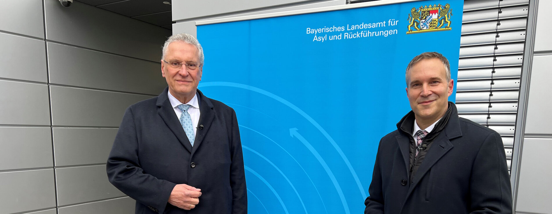 Innen- und Integrationsminister Joachim Herrmann und Präsident des LfAR Axel Ströhlein