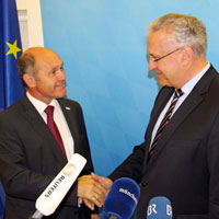 Österreichs Innenminister Wolfgang Sobotka und Bayerns Innenminister Joachim Herrmann