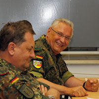 Oberstleutnant der Reserve Herrmann bei seiner Wehrübung