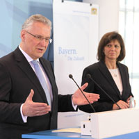 Pressekonferenz mit Innenminister Joachim Herrmann, Wirtschaftsministerin Ilse Aigner und Justizminister Winfried Bausback