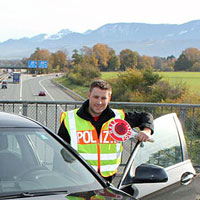 Eine Streife der Bayerischen Polizei