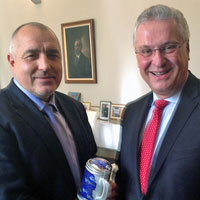 Bulgariens Ministerpräsident Bojko Borissow mit Bayerns Innenminister Joachim Herrmann 