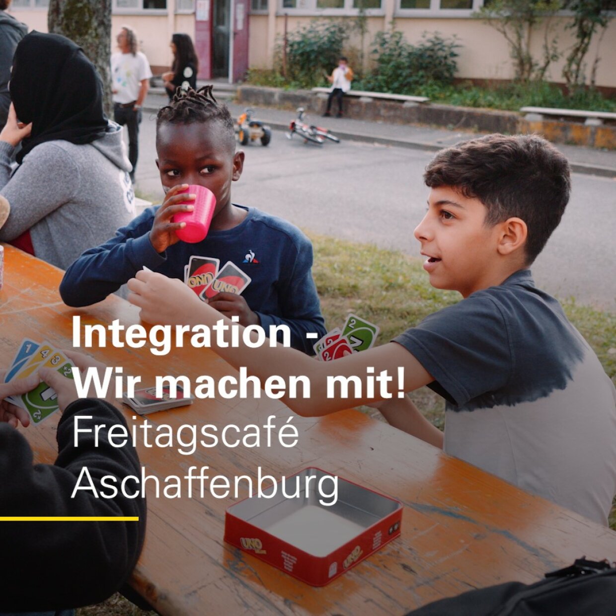 Grafik: Integration - Wir machen mit! Freitagscafé Aschaffenburg