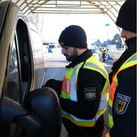 Grenzkontrolle - Zusammenarbeit Bayerische Polizei mit Bundespolizei