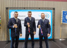 Sideris Tasiadis, Matthias Schindler und Sebastian Seidl mit Medaillen