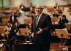 Innenminister Joachim Herrmann vor Polizeiorchester